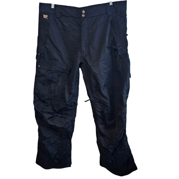 Rome SOS The 100 Collection Snowboard Pants Mens XL Black Winter Snow Insulated - Picture 1 of 11